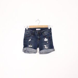 Guess Distressed Medium Wash Denim Shorts